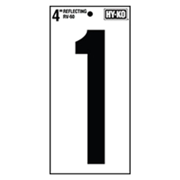 Hy-Ko 4In Reflective Number 1, 10PK B00567